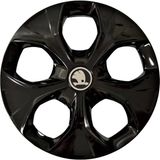 HMNL Skoda Fabia 13'' Inç Piano Black 4'lü Set Jant Kapağı Çelik Jant Görünümlü