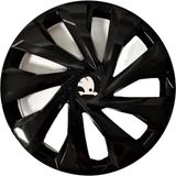 HMNL Skoda Rapid 15'' Inç Piano Black 4'lü Set Jant Kapağı Çelik Jant Görünümlü