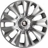 Hmnl Skoda Superb 15'' Inç Gri 4'lü Set Jant Kapağı Çelik Jant Görünümlü