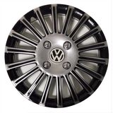HMNL Volkswagen Phaeton 15'' Inç Gri - Siyah 4'lü Set Jant Kapağı Çelik Jant Görünümlü