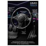 HMO Store Elit Seri 270 Derece Evrensel Yarış Direksiyon Seti | PC, PS, Xbox One, Android ve Akıllı TV Destekli