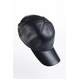 HMO Store Hakiki Deri Unisex Beyzbol Kep - Premium Kalite Klasik Siyah Deri Şapka