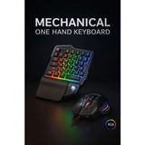 HMO Store Oyun Klavye & Mouse Set Ledli Q (Konsol, Tablet, Telefon, Tv, Pc) - Siyah