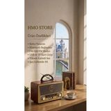 HMO Store Retro Tasarım Ahşap Bluetooth Radyo - Taşınabilir Şarjlı Nostaljik Müzik Kutusu - Kahverengi