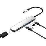 Hmxplus 7 In 1 Sd USB Type-C Hub HDMI Girişli Macbook Çevirici Çoklayıcı - Gri