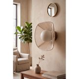 HMY Design Arenia El Yapımı Makrome Duvar Apliği - Bohem Rustik Dekoratif Duvar Lambası - E27 Duy - Modern İç Mekan Aydınlatması - Salon, Yatak Odası, Koridor ve Kafe İçin