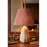 HMY Design Cochon Handmade Seramik Abajur Krem Natural | Dekoratif Masa Lambası | E27 Uyumlu Modern Komodin Abajuru | 40 cm El Yapımı Aydınlatma