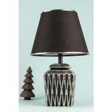 Hmydesign Becker Handmade Seramik Abajur Siyah Gümüş
