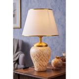 Hmydesign Gloire Handmade Seramik Abajur Pudra Beyaz