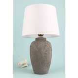 Hmydesign Jouer Handmade Seramik Abajur Gri Beyaz