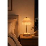 Hmydesign Kablosuz Şarjlı Masa Lambası, Dokunmatik Dimmerli LED Masa Lambası, Karbon Beton Dekoratif Modern Minimal Tasarım Gece Lambası