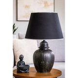 Hmydesign Nuit Handmade Seramik Abajur Siyah Gümüş