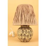 Hmydesign Paix Handmade Seramik Abajur Kahverengi