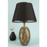 Hmydesign Retarder Handmade Seramik Abajur Gold Siyah