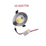 HMZ 5 Watt Cob Led Spot 10 Adet Krom Kasa Led Spot Beyaz Işık (10 Adettir)