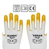 HN-15 Nitril Kaplama İş Eldiveni Sanayi İnşaat Usta Eldiven 10/XL (1 ÇİFT)