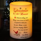 HN HAIINAA Cennette Noel Alevsiz Anıt Mum, Gerçek Balmumu Zamanlayıcılı LED Işık Sevilen Birinin Kaybı için Sempati Hediyesi Anne Baba Anma Hediyeleri (15,24 cm x 10,16 cm)