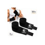 hn sport Boks Bandajı 3.5 m (2 Adet) Siyah El Bandajı Bilek Destekleyici Koruyucu | Fitness, Kick Boks, Muay Thai, Crossfit