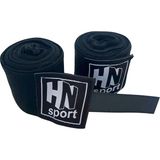 HN Sport Boks Kick Boks Muay Thai Wushu Sanda Tüm Sporlar Için El Bandajı 5 M. X 2 Adet Elastik Boks Bandajı - Siyah - 500 cm