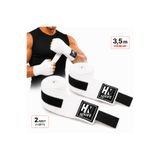 hn sport El Bandajı 3,5 m X 2 Adet Elastik Beyaz Boks Bandajı, Kick Boks, Muay Thai, Wushu Sanda, Fitness,Crossfit