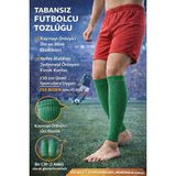 HN Sport Tekmelik Tutucu Tabansız Tozluk Futbolcu Tozluğu | Kaymaz Elastik, Nefes Alabilen Esnek Kumaş - Yeşil - 39 - 44