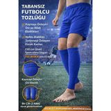 Hn Sport Tekmelik Tutucu Tozluk Tabansız Futbolcu Tozluğu Beyaz | Kaymaz Elastik, Nefes Alabilen Esnek Kumaş - 39 - 44 - Mavi