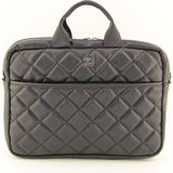 HNB Kapitone Macbook Air Pro 13 & 13.3 Inç Evrak Laptop Çantası - 36,5 cm X 27 cm X 6 cm - Siyah
