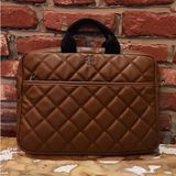 HNB Kapitone Macbook Air Pro 13 & 13.3 Inç Evrak Laptop Çantası - 36,5 cm X 27 cm X 6 cm - Taba