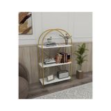 HNC HOME 3 Raflı Çok Amaçlı Dekoratif Metal Kitaplık Dolap, Çok Amaçlı Raf, Mutfak Rafı