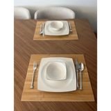 Hnc Home 4’lü Bambu Amerikan Servis, Tabak Altı Mat, Koltuk Sehpası 34 x 45 cm