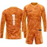 Hnc Sport Kinetic Erkek Uzun Kollu Nefes Alabilen Çocuk ve Yetişkin Kaleci Forması Goalkeeper Jersey Gk - Turuncu - 11 - 12 Yaş