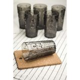 HNG Akrilik Füme 6'lı Uzun Bardak & Su Meşrubat Bardağı 750 ml ( Büyük Boy & Cam Değildir )