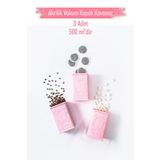 HNG HOME Akrilik Soft Pembe Şeker Kahve Çay Kavanozu 500 Ml (Vakum Kapak )
