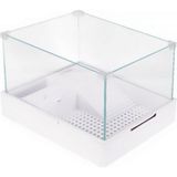 Hnrlishp Sobo Cam Kaplumbağa Bahçesi Filtre-Lambalı 40X29X25 - Beyaz