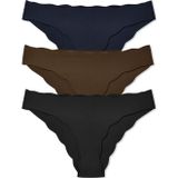 Hnx 3'Lü Lazer Kesim Beli Ve Paçası Dalgalı Slip Kadın Külot