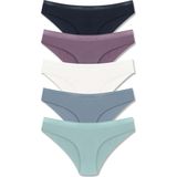 Hnx 5'Li İnterlok Lazer Kesim File Lastik Slip Kadın Külot