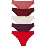 Hnx 5'Li Lazer Kesim Beli Ve Paçası Dalgalı Slip Kadın Külot
