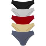 Hnx 5'li Lazer Kesim Interlok Slip Kadın Külot - XL - Karışık