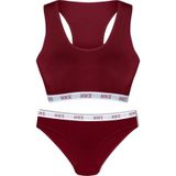 Hnx Bordo Lastikli Spor Sütyen Ve Bikini Kadın Külot