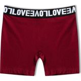 Hnx Bordo Love Lastik Pamuklu Kadın Tayt Şort