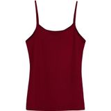 Hnx Bordo Pamuklu Ince Askılı Fitilli Kadın Atlet