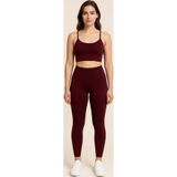 HNX Kadın Yüksek Bel Toparlayıcı Tam Boy Spor Tayt | Bordo
