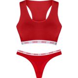 Hnx Kırmızı Lastikli Spor Sütyen Ve Tanga Kadın Külot