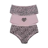 HNX UNDERWEAR 3'lü Hipster Kadın Külot Pembe Gri XL hnxNM981