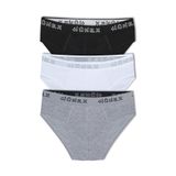 HNX UNDERWEAR 3'lü Hünex Yazılı Lastikli Erkek slip Külot Siyah-Beyaz-Gri M hnxNM5791