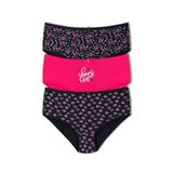 HNX UNDERWEAR 3'lü Pamuklu Desenli Yüksek Bel Büyük Beden Külot Karışık-5 4XL hnxNM5597
