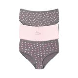 HNX UNDERWEAR 3'lü Pamuklu Desenli Yüksek Bel Büyük Beden Külot Karışık-6 3XL hnxNM5583
