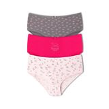 HNX UNDERWEAR 3'lü Pamuklu Desenli Yüksek Bel Büyük Beden Külot Karışık-8 3XL hnxNM5603