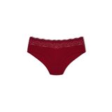 HNX UNDERWEAR Beli Dantelli Yarım Şort Kadın Boxer Külot Bordo L hnxNM6074