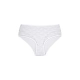 HNX UNDERWEAR Beyaz Önü Çift Kat Astarlı Dantel Arkası Pamuklu Büyük Beden Kadın Külot Beyaz 4XL hnxNM3116